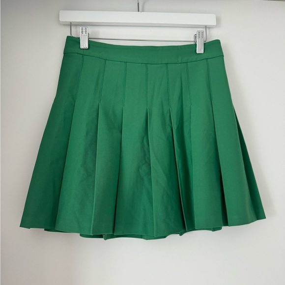 Aritzia Dresses & Skirts - Sunday Best Green Pleated Mini Skirt